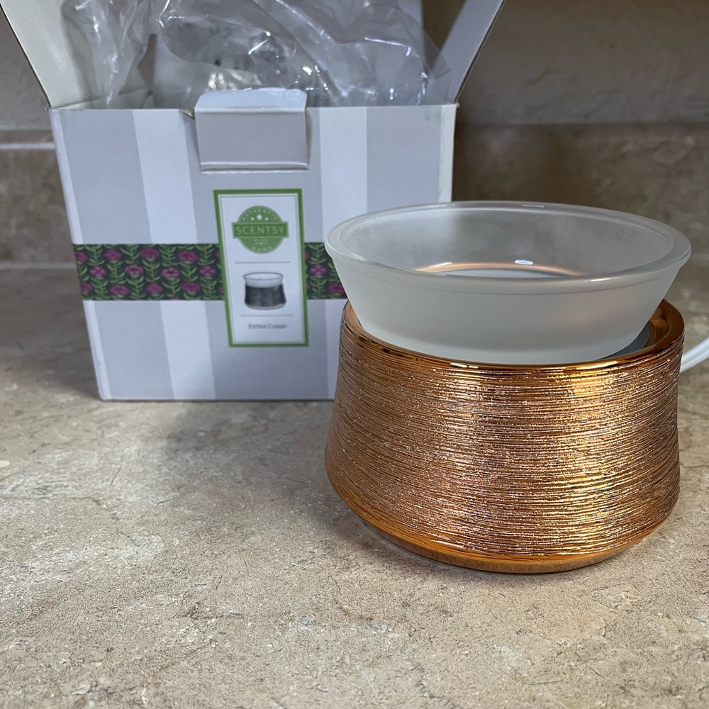 Scentsy Etched Copper Wax Warmer